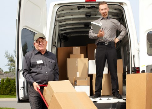 Careful loading of furniture for a flat removal in central London