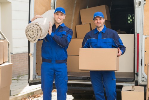 Removal van for a Soho flat move in central London