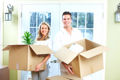 Preparing boxes and furniture for a flat move in Soho