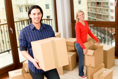 Careful loading of office furniture for a central London business move